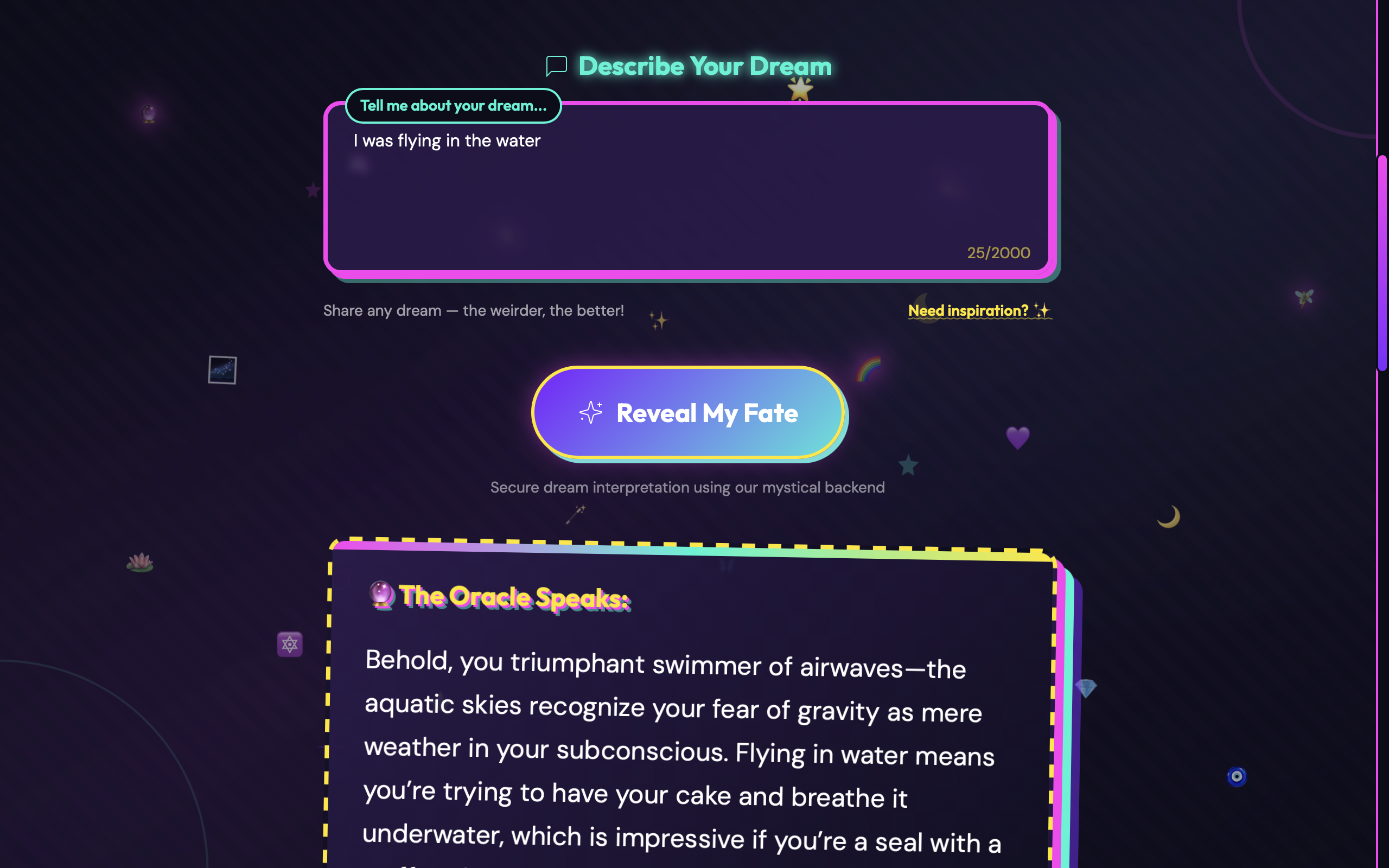 Dream Interpreter Interface